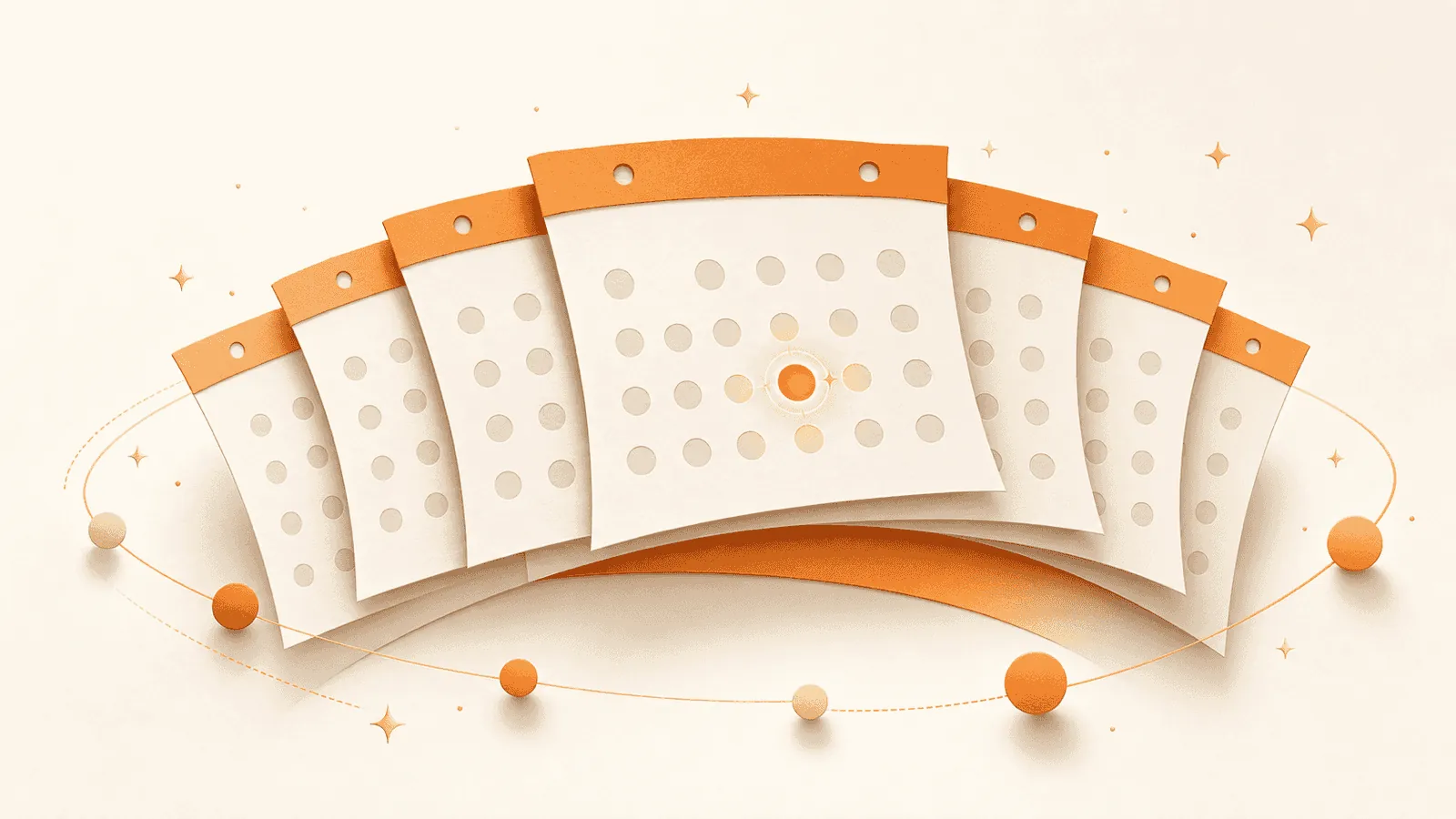 Abstract orange calendar illustration