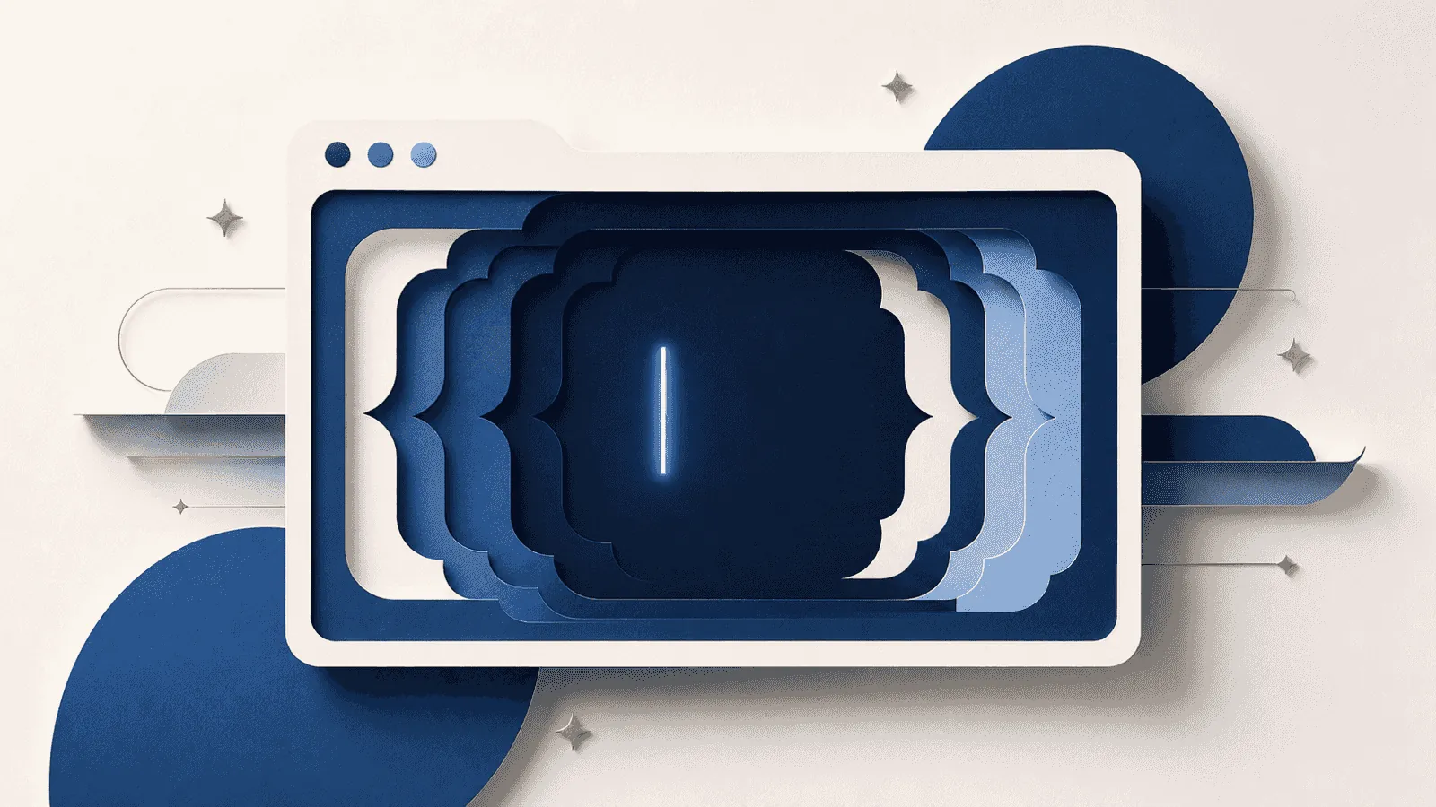 Abstract blue developer workspace illustration
