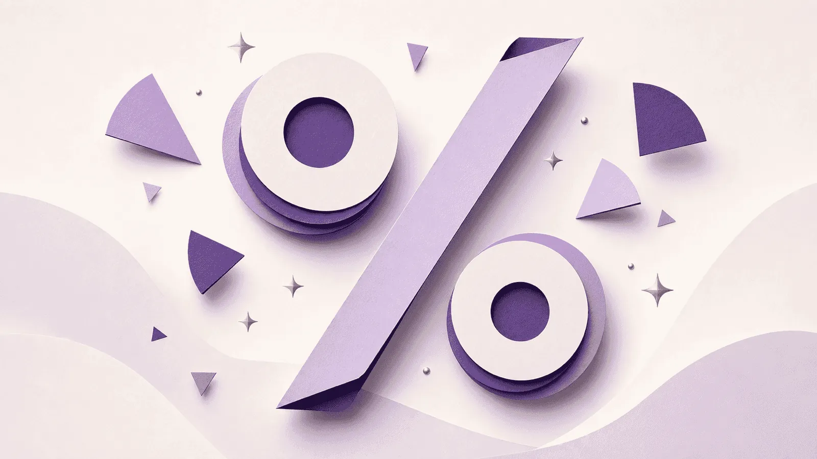Abstract purple percentage illustration
