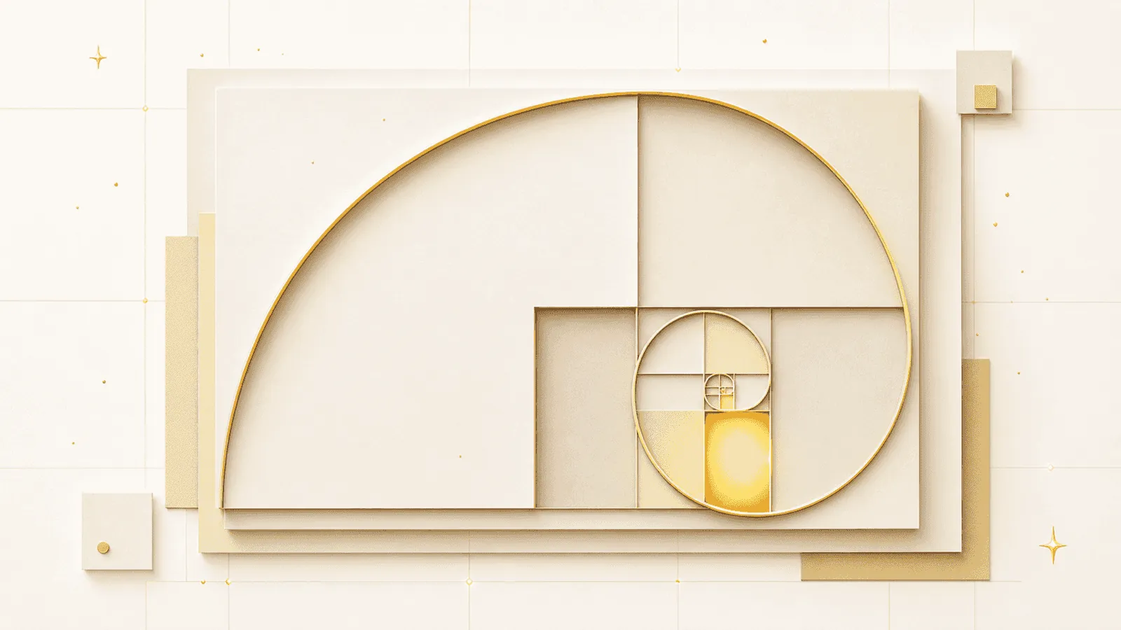 Abstract yellow proportion grid illustration