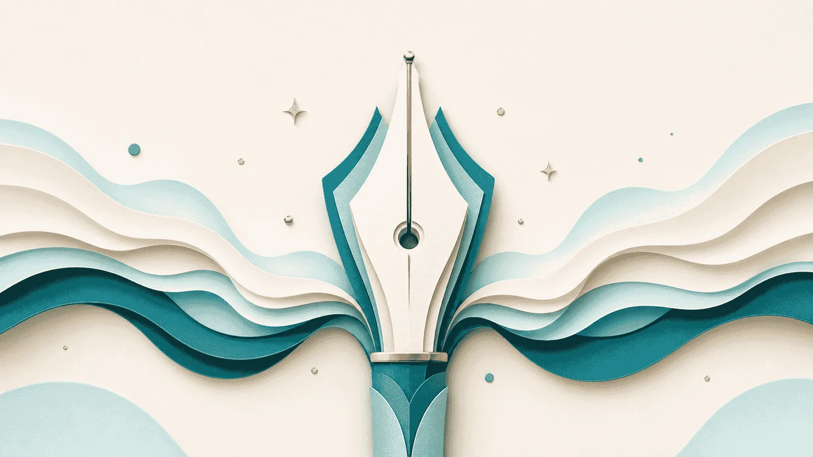 Abstract teal writing measurement illustration