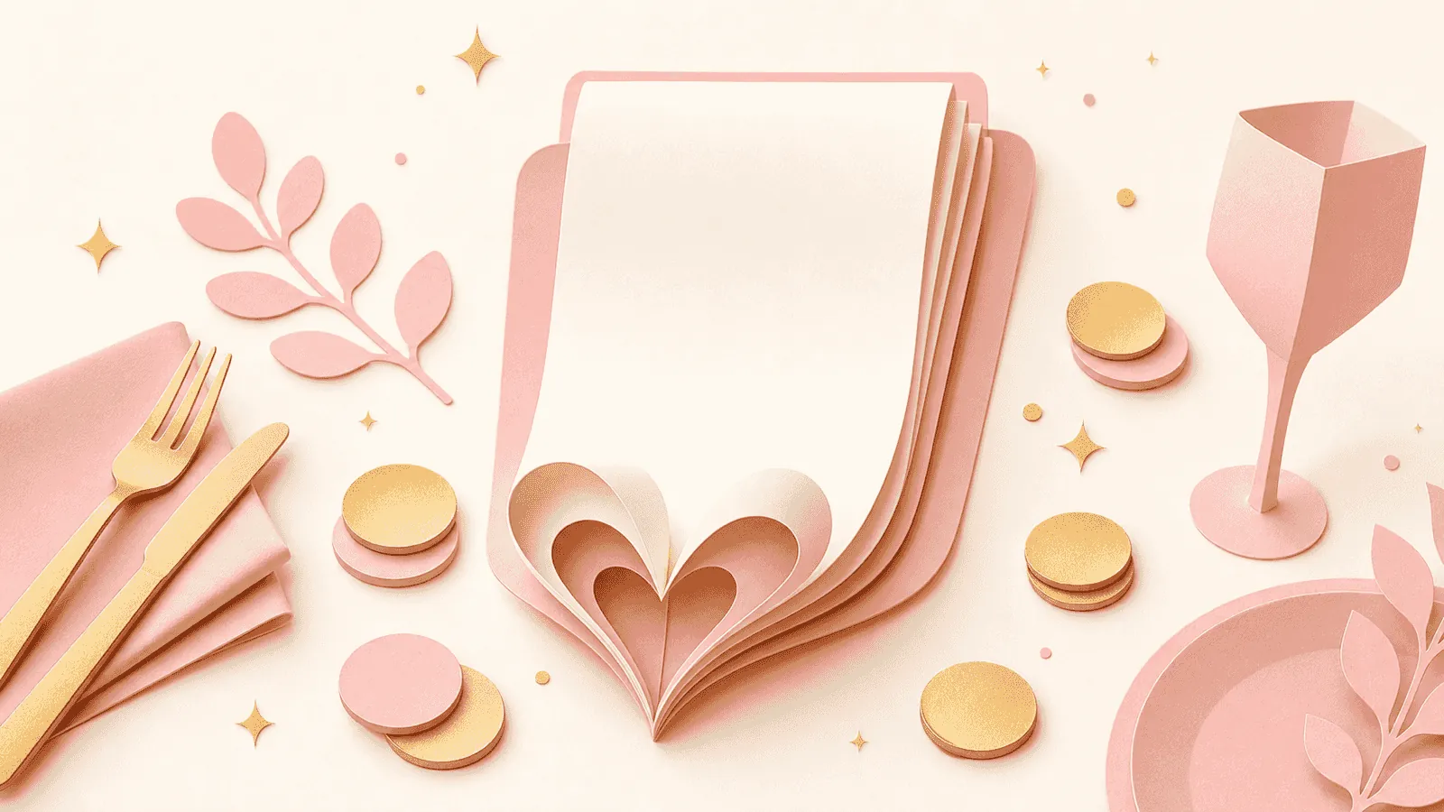 Abstract pink receipt and coins illustration